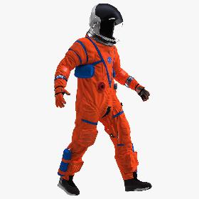 Orion Crew Survival System Spacesuit Rigged 3D model